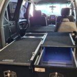 זוג מגירות אלומיניום 90×97×27  לרכב שטח /טכנאי צד שמאל עליון נשלף