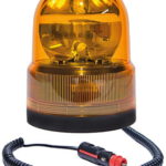 פנס מהבהב (שקלקה)12/24V לד כתום גבוה מגנט