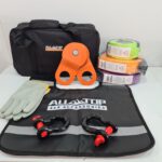 ערכת חילוץ מושלמת 2 רצועות+2 שאקלים 4.75T+כפפות עור +מכפיל כוח